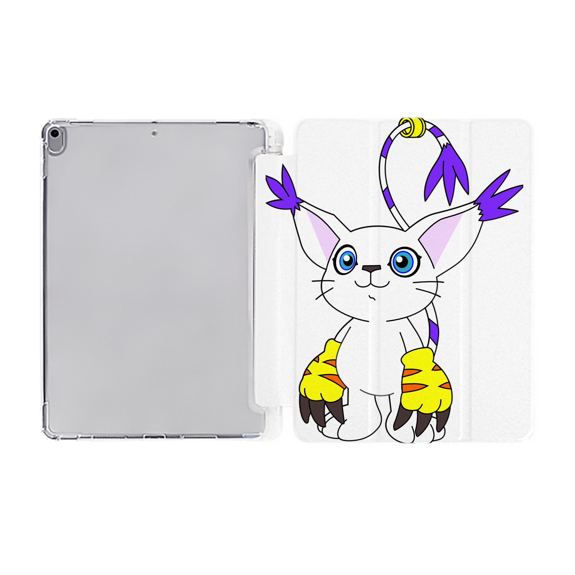 （画像用） Digimon デジタルモンスター/デジモン IPad ケース ペン収納付き 三つ折りスタンド PUレザー×シリコン 対応機種9.5/10.5/10.9インチ